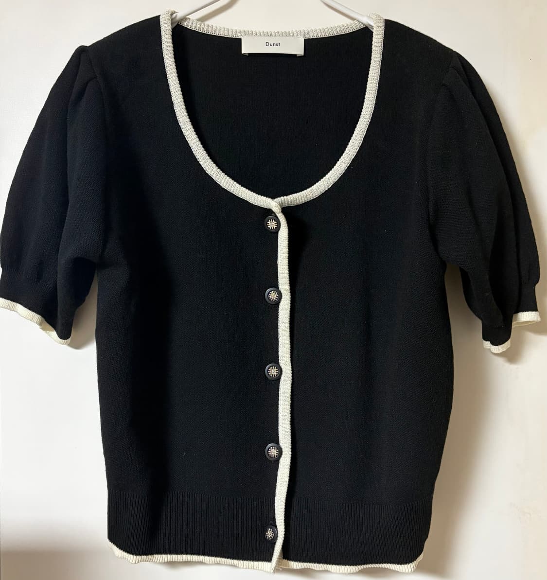 던스트 스쿱넥 가디건 블랙 m 상품이미지2