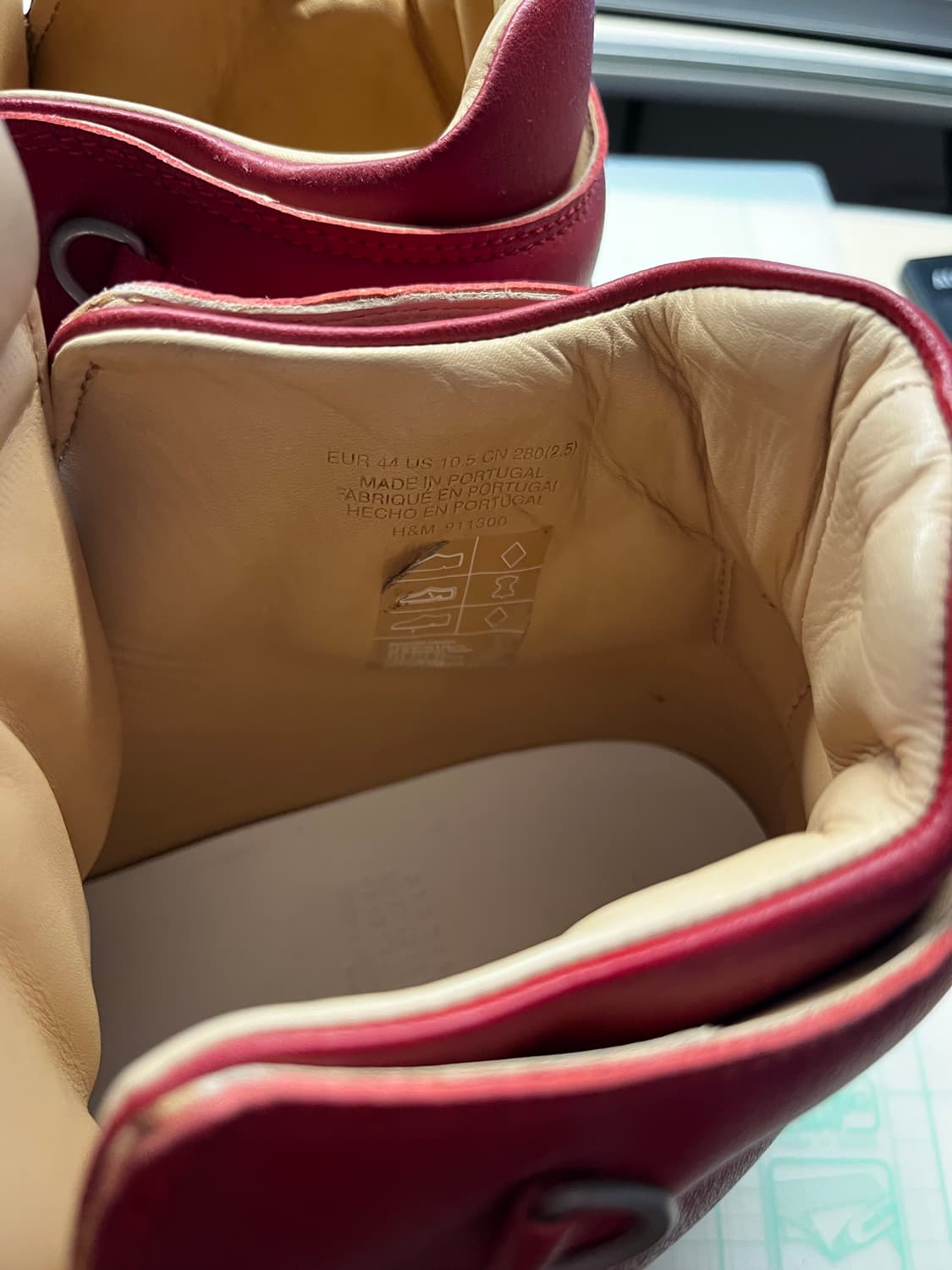 마르지엘라 h&m 하이탑 레드 280 상품이미지2