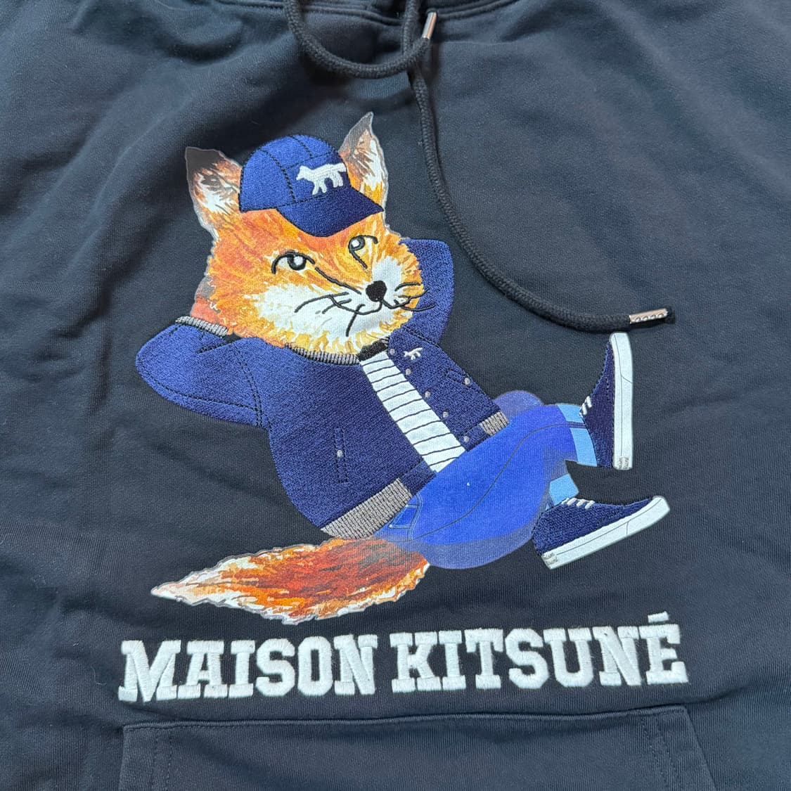 새상품) 메종키츠네 드레스드 폭스 후드티 블랙 (S) 상품이미지4