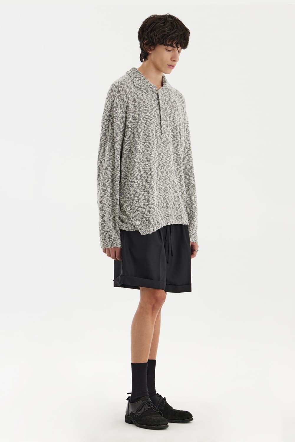 youth Asymmetric Knit Collar T-Shirt 상품이미지1