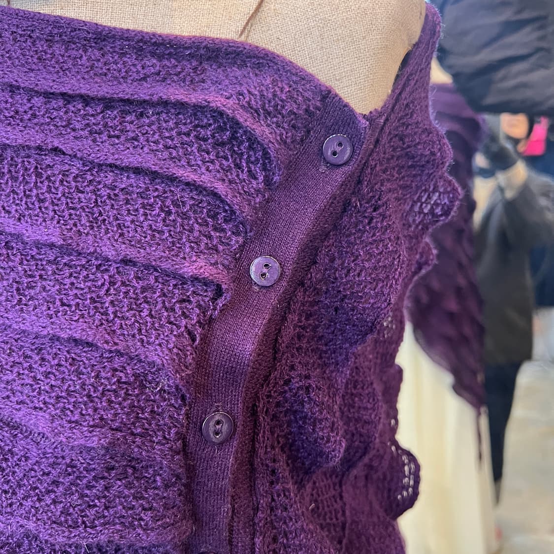 실크 캐시미어 니트 판초 케이프 상품이미지2