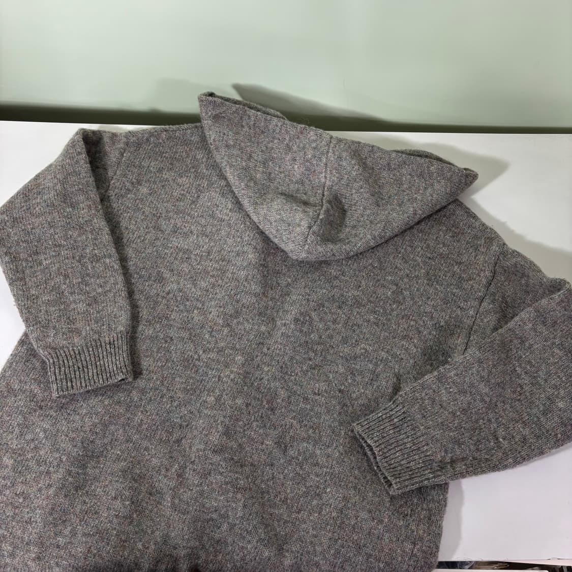 우먼M-L 유니클로 그레이 니트후드 롱 가디건 상품이미지3