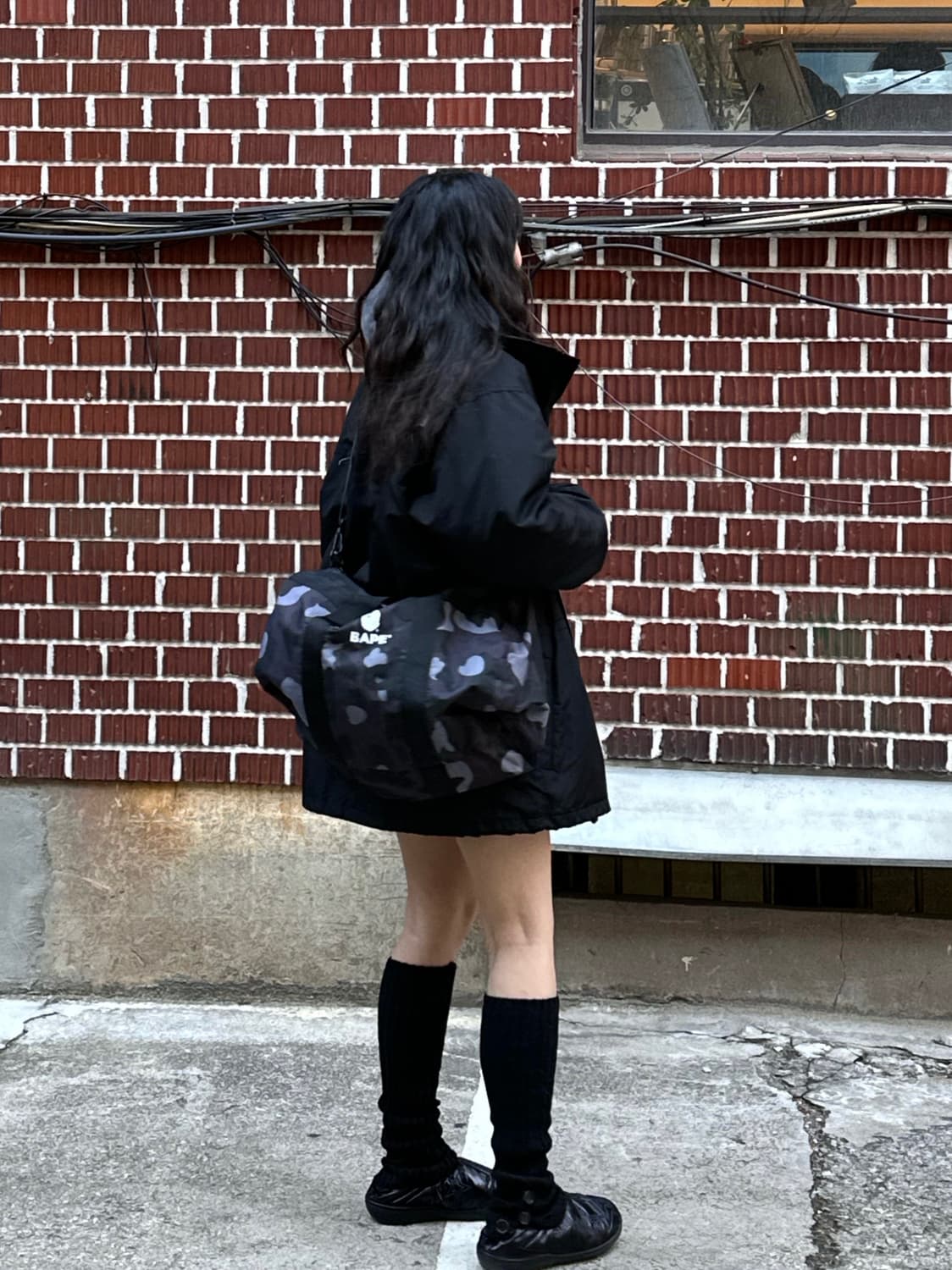 노스페이스 점퍼 미스치프 후드티 마뗑킴 스커트 코디세트 상품이미지3