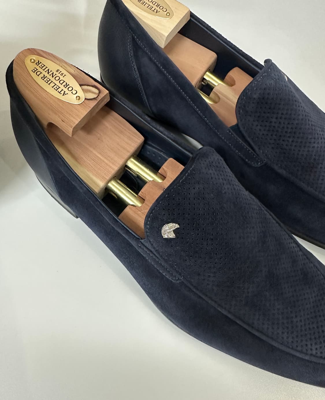 스테파노리치 송아지가죽 스웨이드 네이비 로퍼 상품이미지2