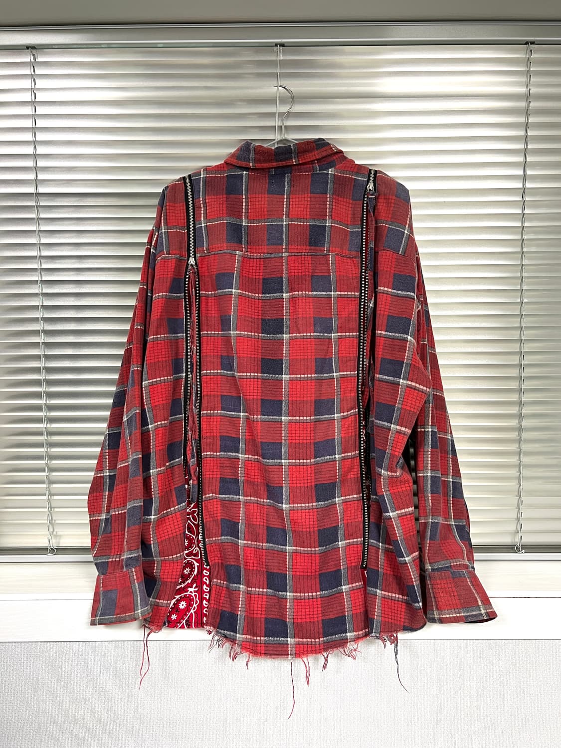 OLDPARK-BANDANA ZIP SHIRT (RED) 상품이미지4