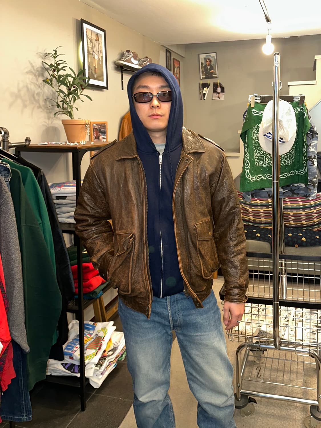 80’s Japanese cow-leather A-2 jacket 상품이미지1