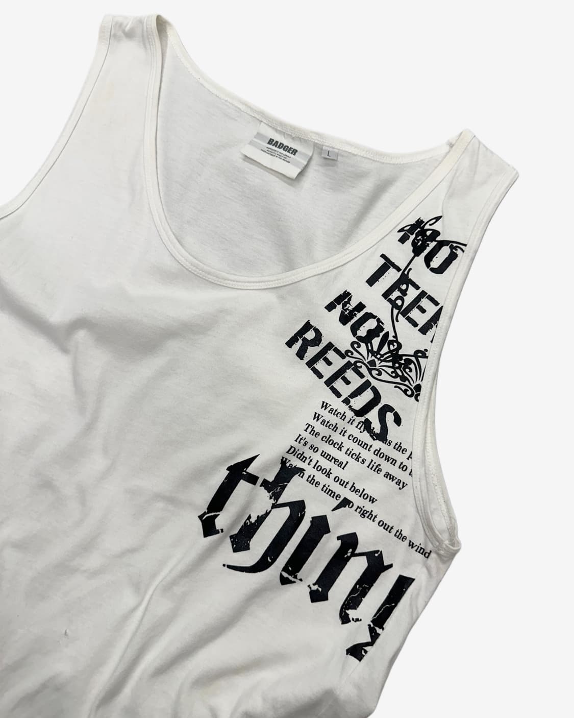 lettering printing white sleeveless 상품이미지2