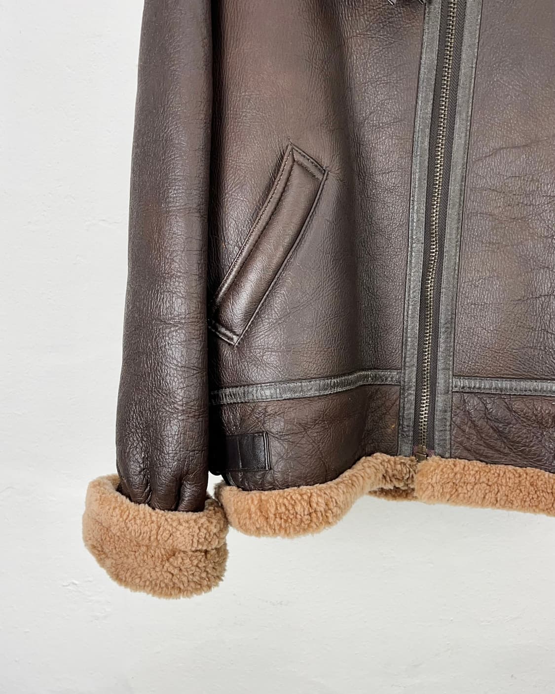 스투시 90s 부틀렉 b-3 쉽 레더 자켓 상품이미지5