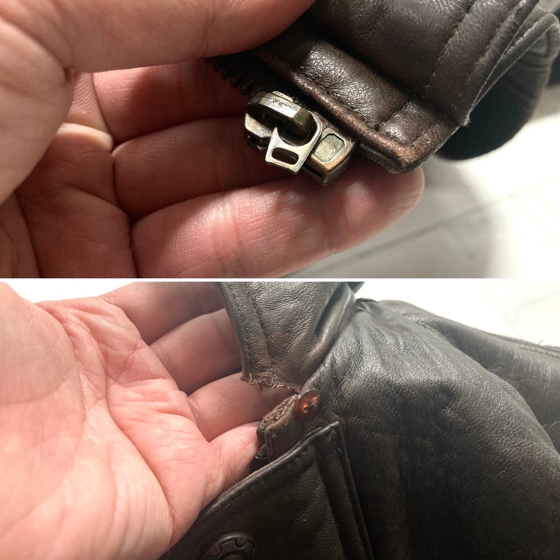 90s 양가죽 A-2 램스킨 레더 봄버 자켓 100-105 상품이미지9