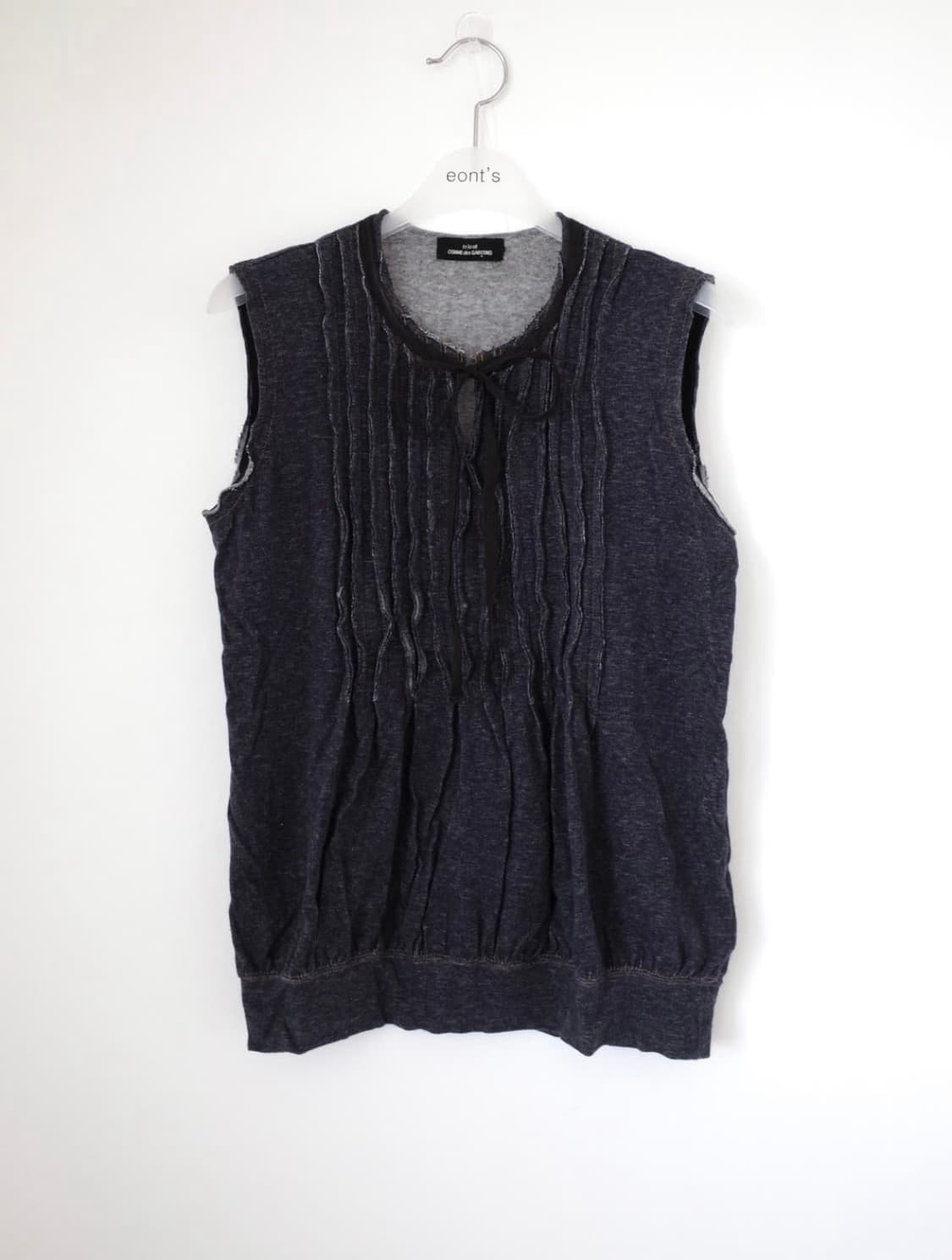 COMME des GARCONS Tricot 핀턱 슬리브 블라우스 상품이미지1
