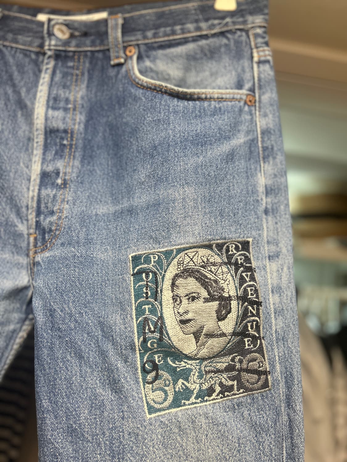 칠드런오브더 디스코댄스 초상화 패치 자수 데님 2 상품이미지4