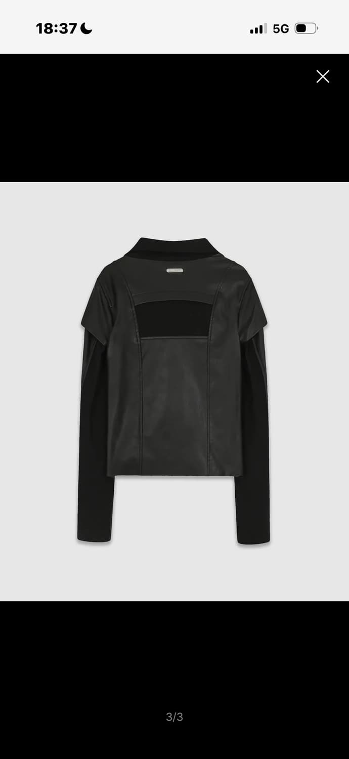 나체 2-way slim faux leather rider jaket 2 상품이미지3