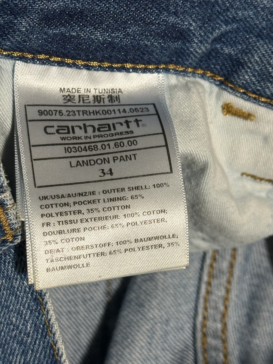 [34] 칼하트 윕 Carhartt WIP 랜든 팬츠 로버트슨 청바지 상품이미지5
