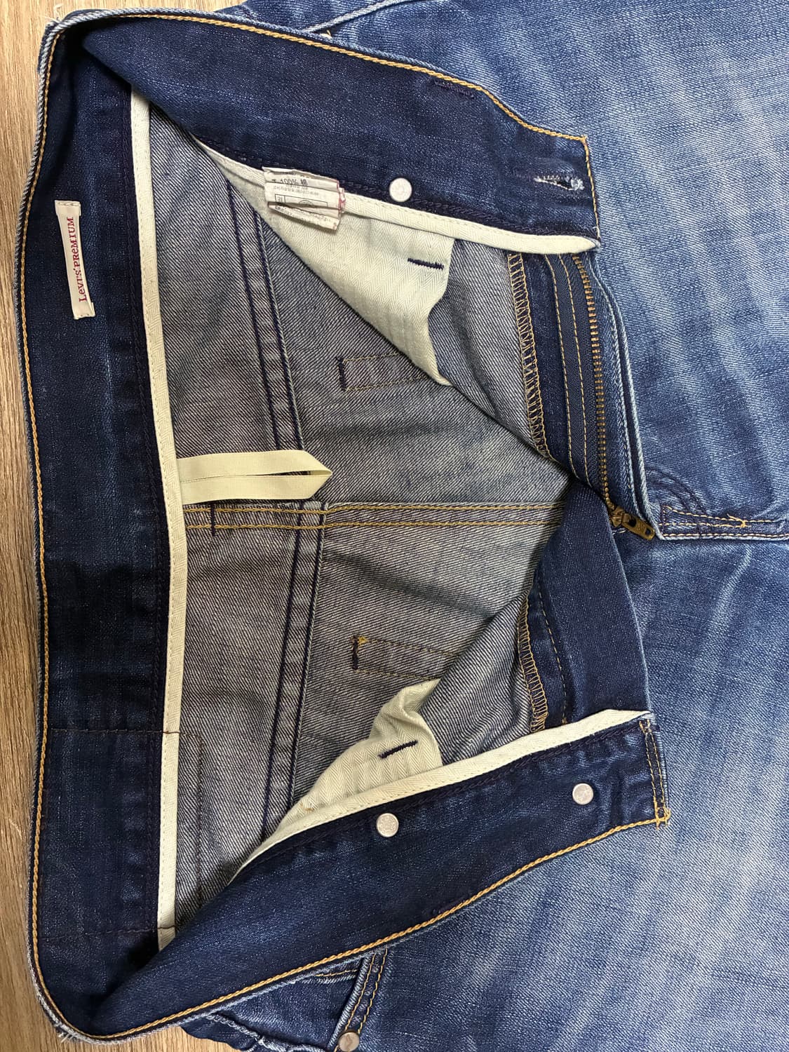 리바이스 프리미엄 셀비지 데님 중청 W32 L34 상품이미지5
