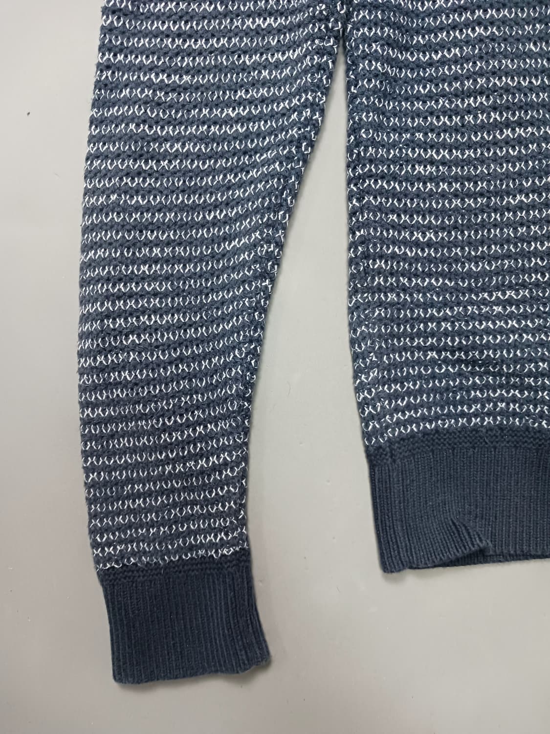 [M] 타미힐피거 패턴 코튼 니트 스웨터 네이비 상품이미지3