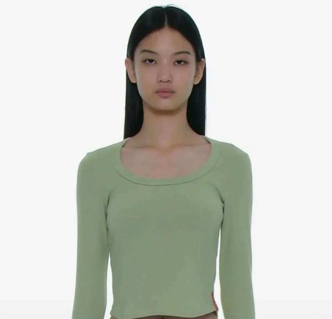 파르티멘토 우먼 롱 슬리브 긴팔 티 M 메론색 상품이미지1