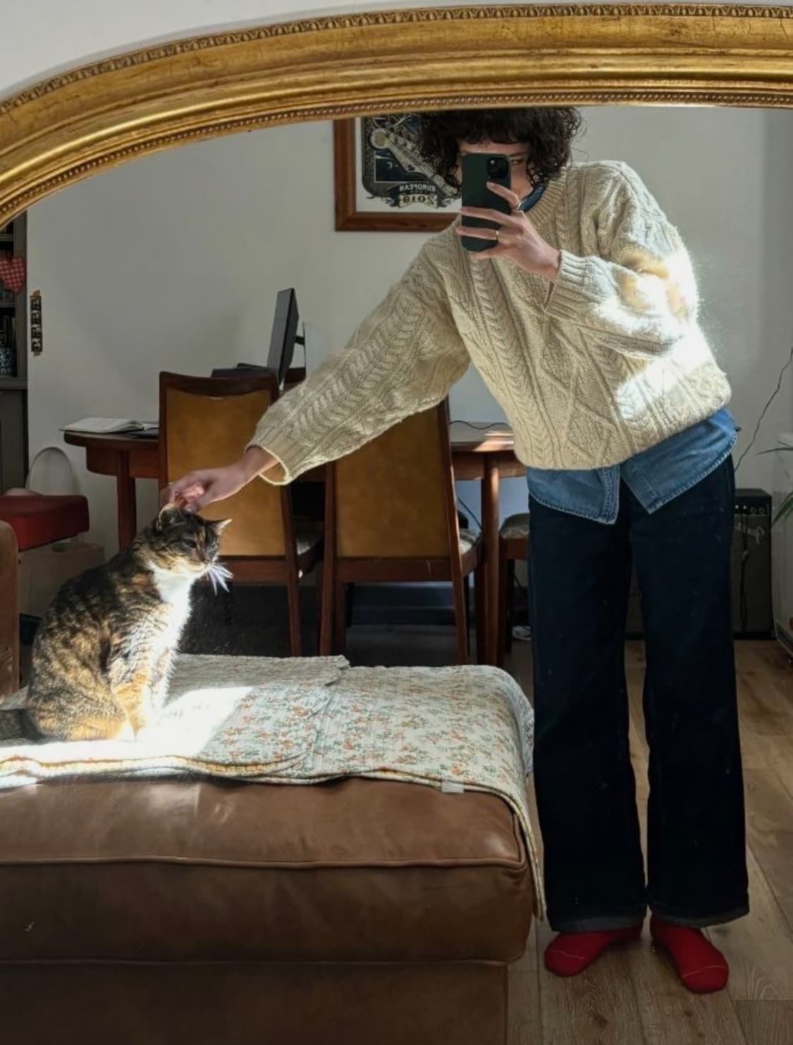 빈티지니트 아란니트  피셔맨니트 흰순이 아이보리 케이블 상품이미지6