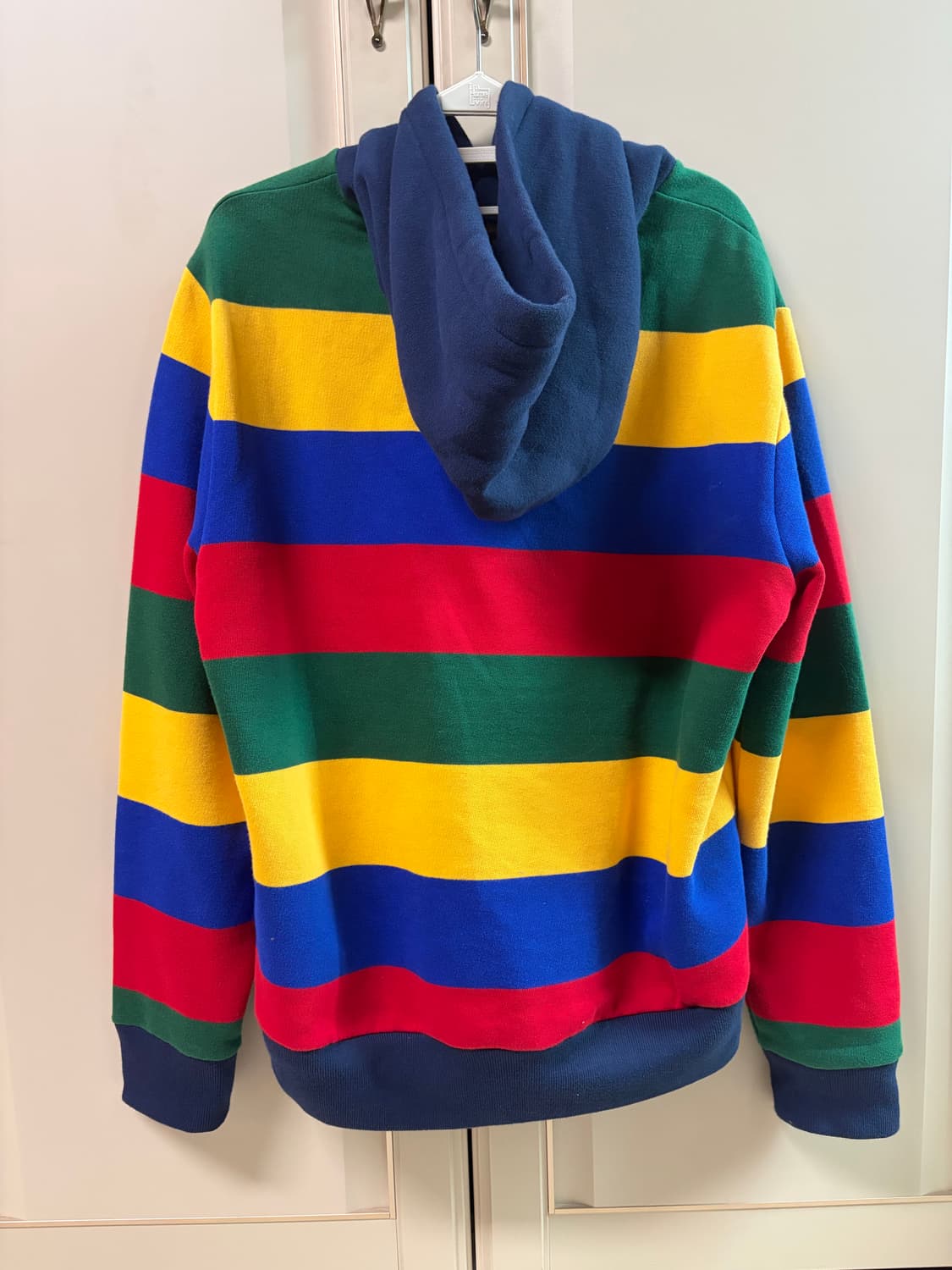 스트라이프 플리스 후디 - 네이비 상품이미지3