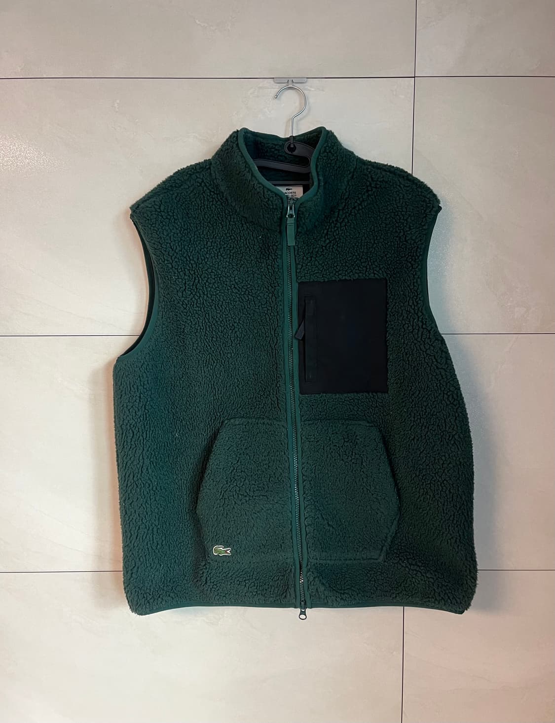 라코스테 플리스 베스트 뽀글이 조끼 그린 (L) 상품이미지1