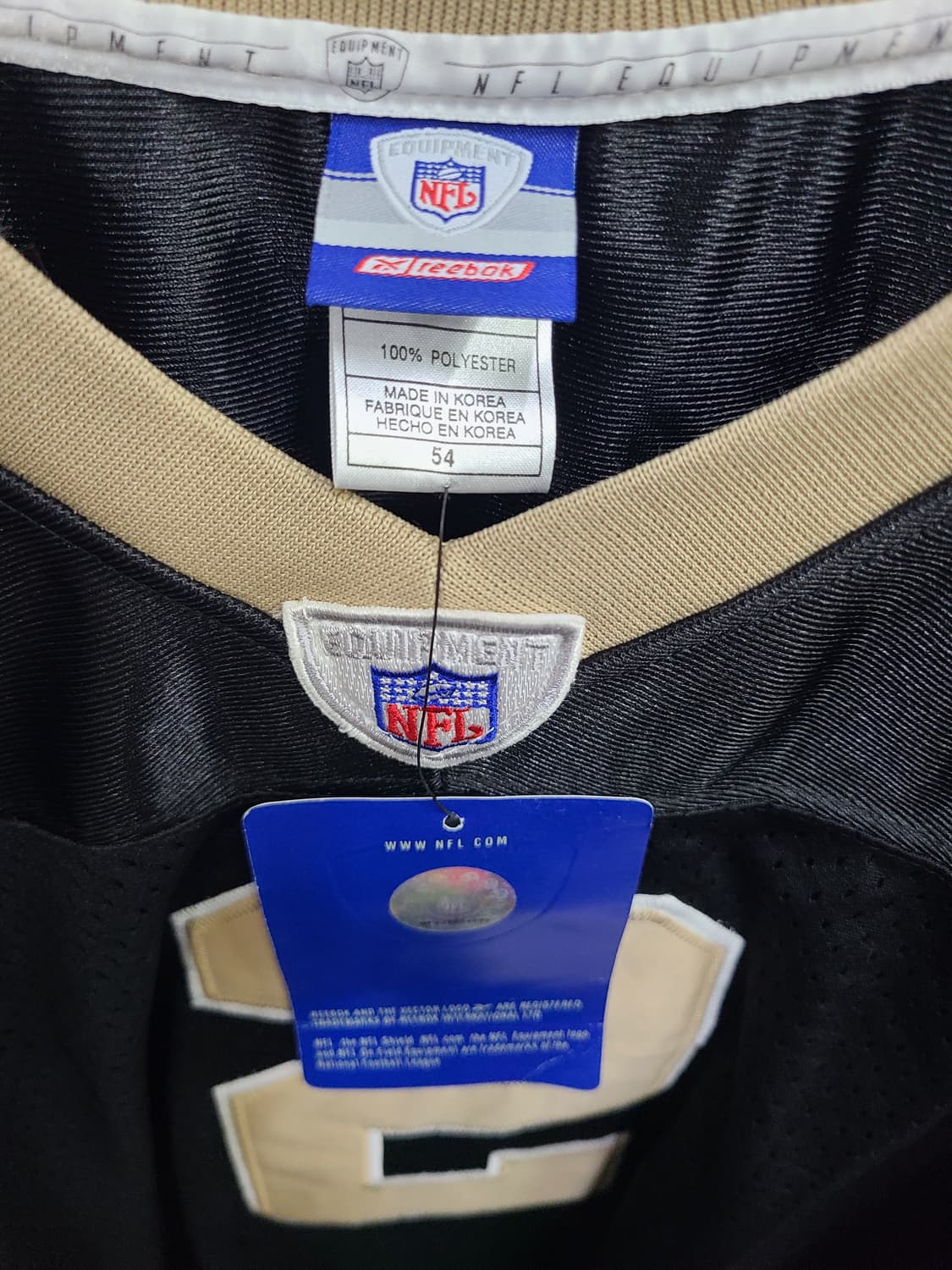 리복 NFL 뉴올리언스 세인츠 2번 Aaron Brooks 럭비져지 상품이미지7