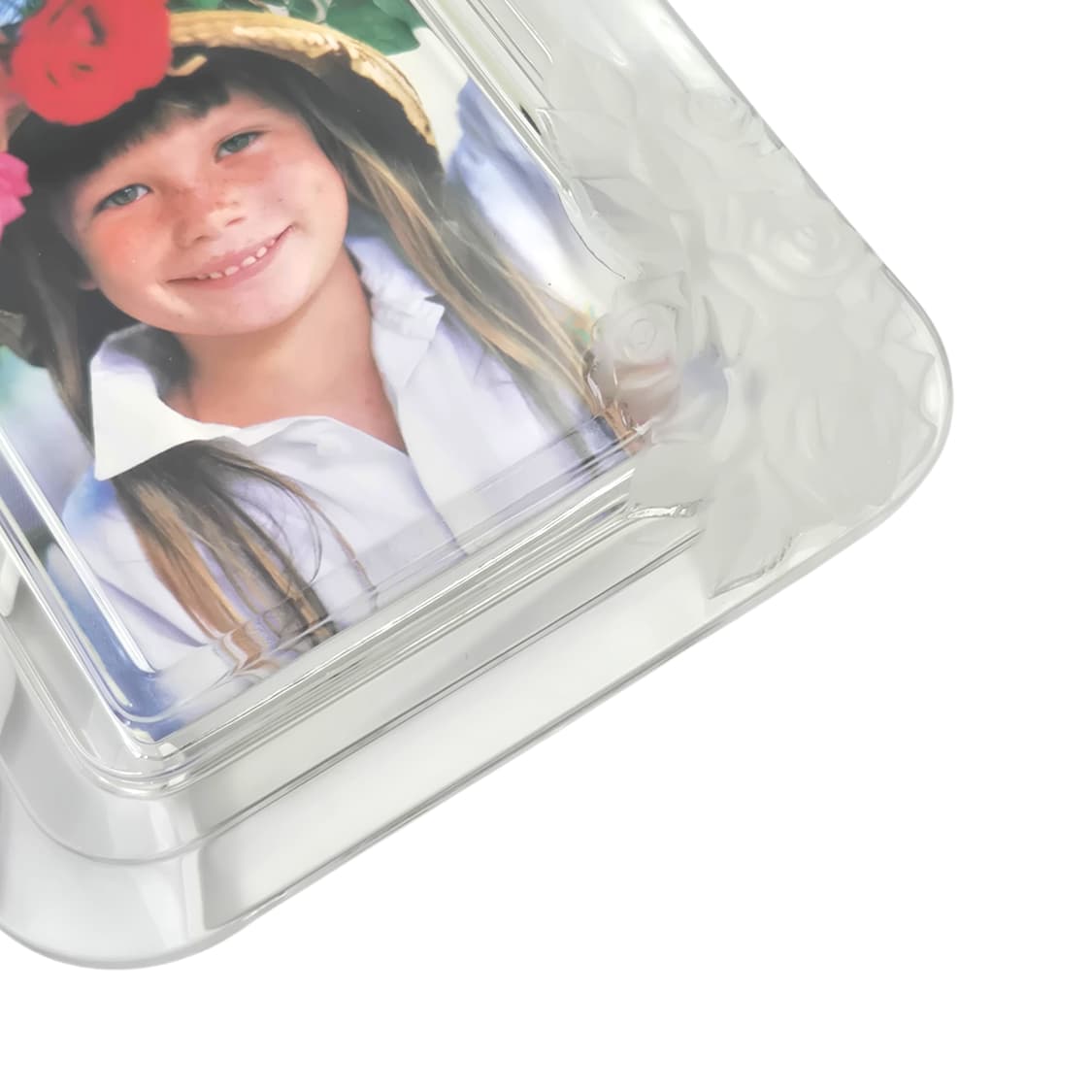 90s 호야 크리스탈 불투명 장미 탁상 액자 상품이미지6