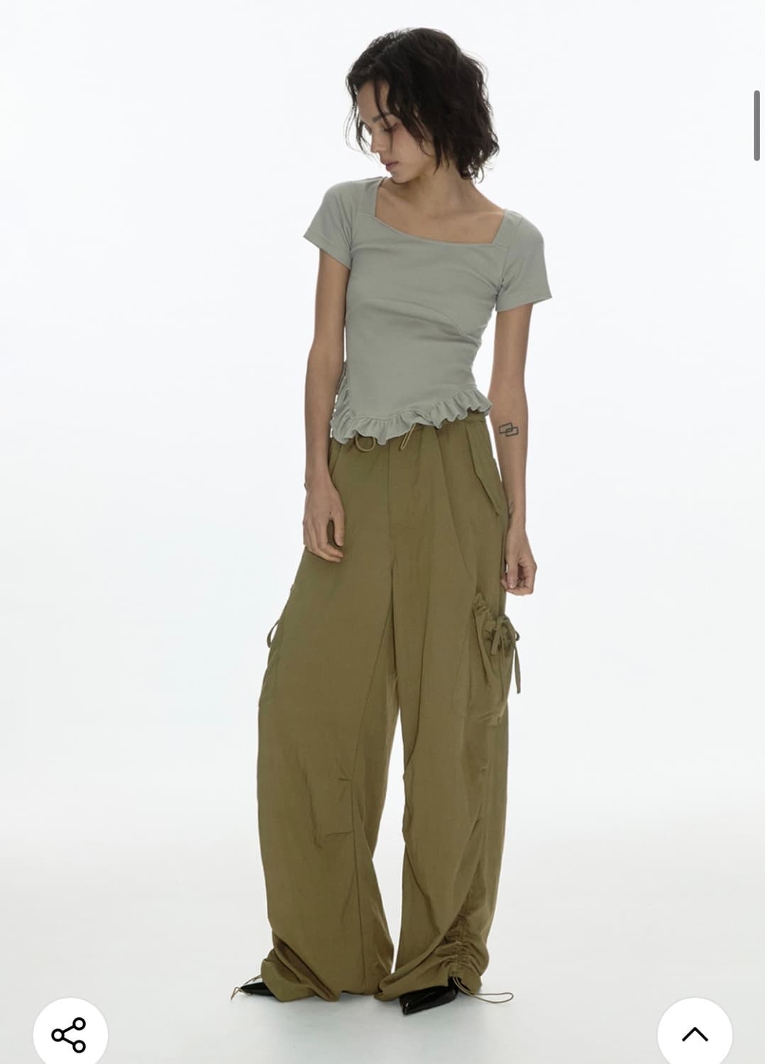 밀로 우먼 파라슈트 팬츠 카고 팬츠 리본 상품이미지2