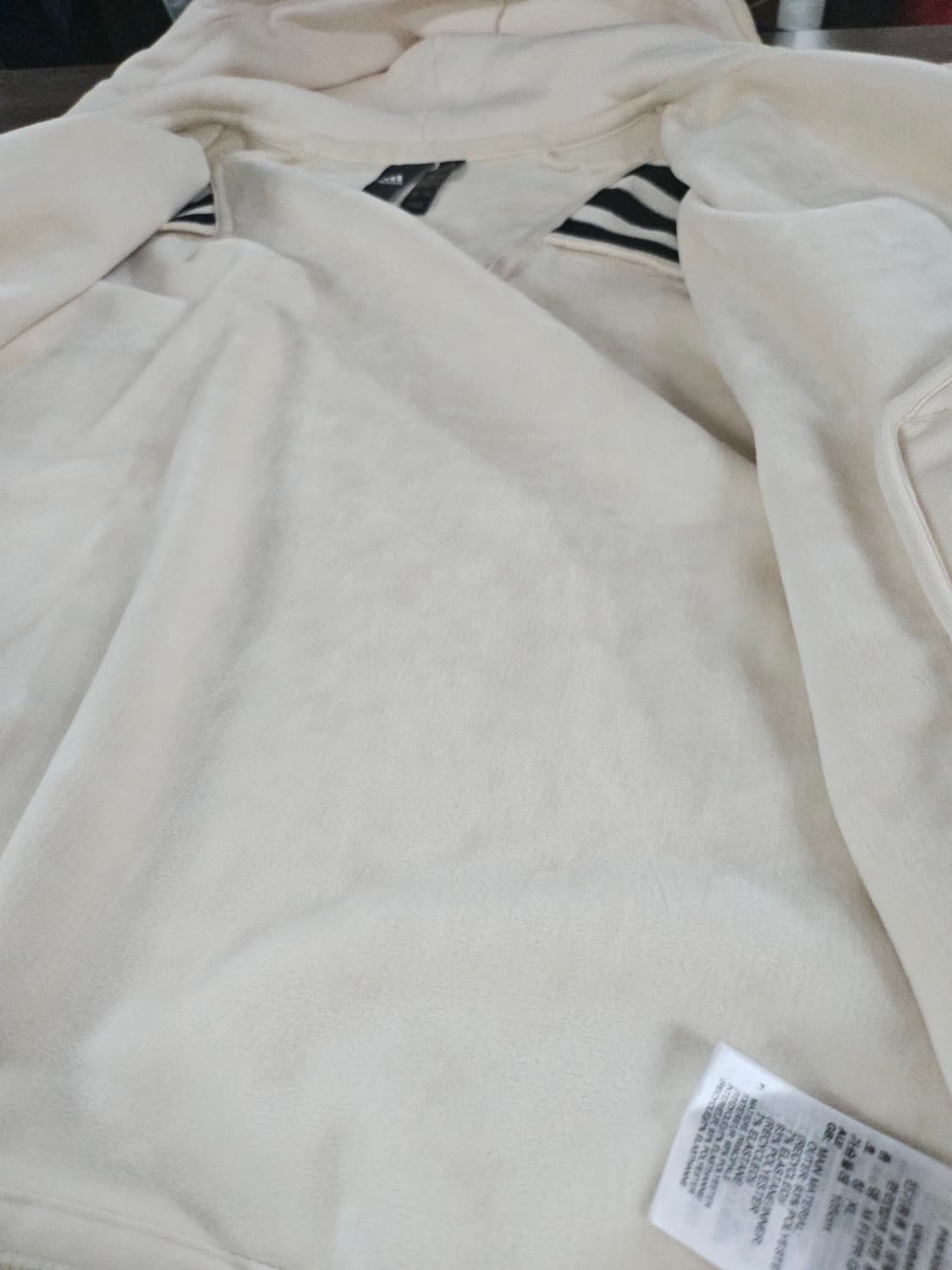 아디다스 코듀로이 아이보리 후드집업 XL 남여공용 상품이미지3