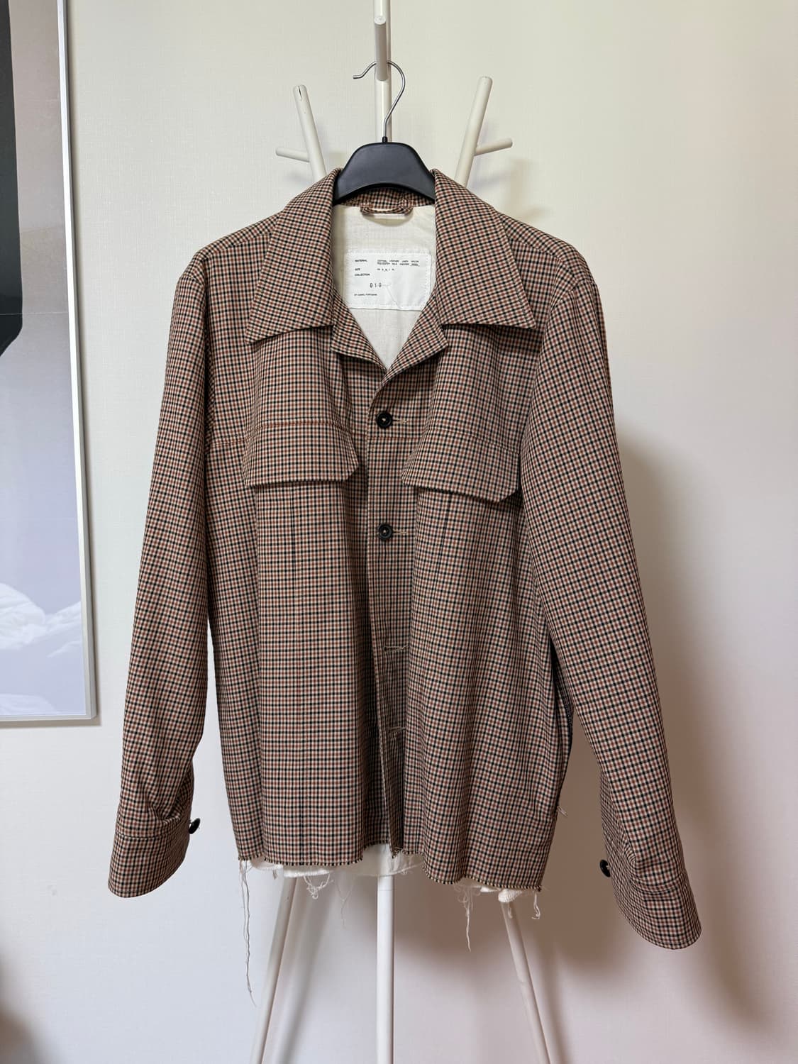 체크 울 자켓 상품이미지1