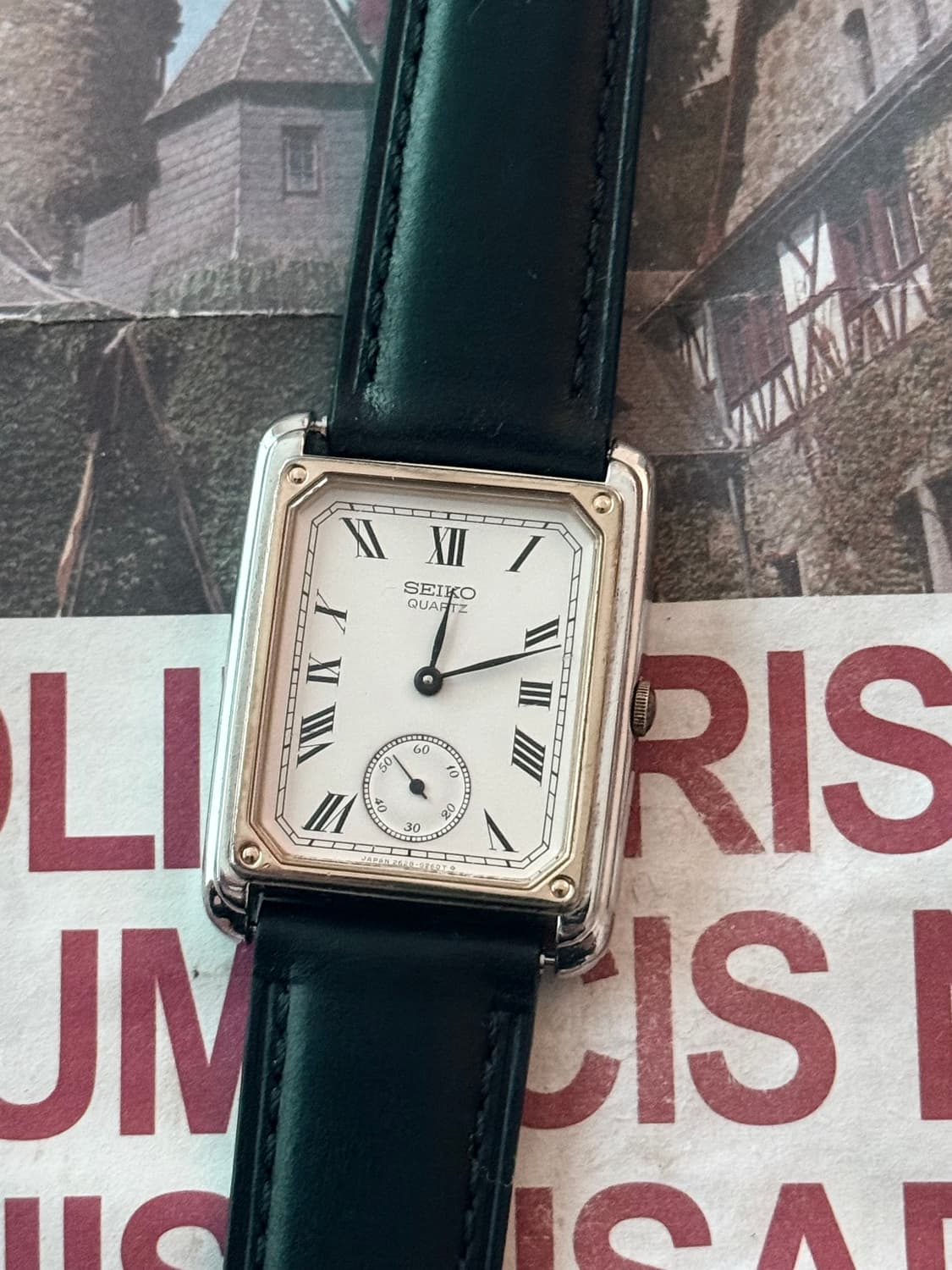 세이코 Seiko 쿼츠 탱크 로만 인덱스 스몰 세컨즈 상품이미지1