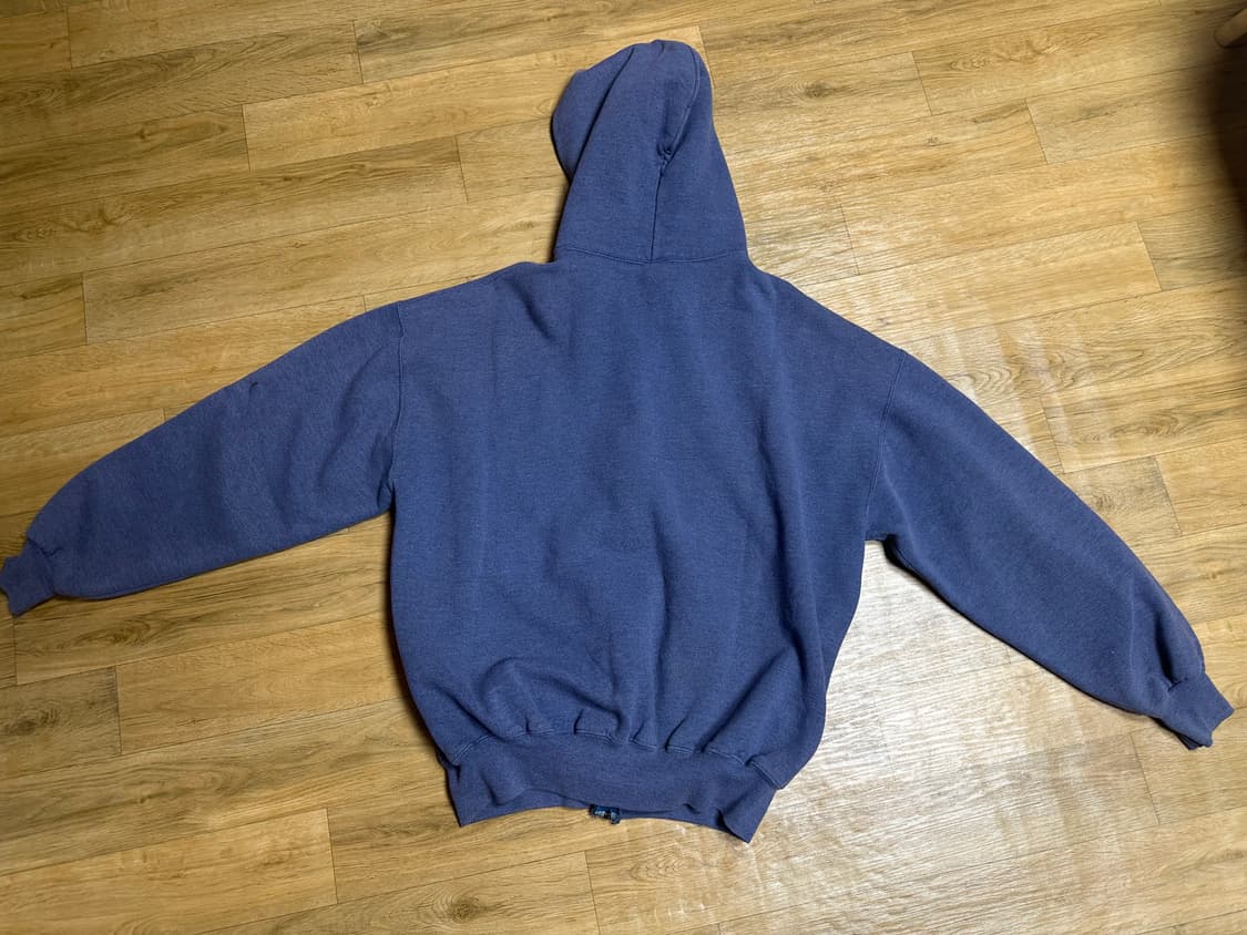 90s 미제 러셀 퍼플 후드집업 XL 상품이미지6