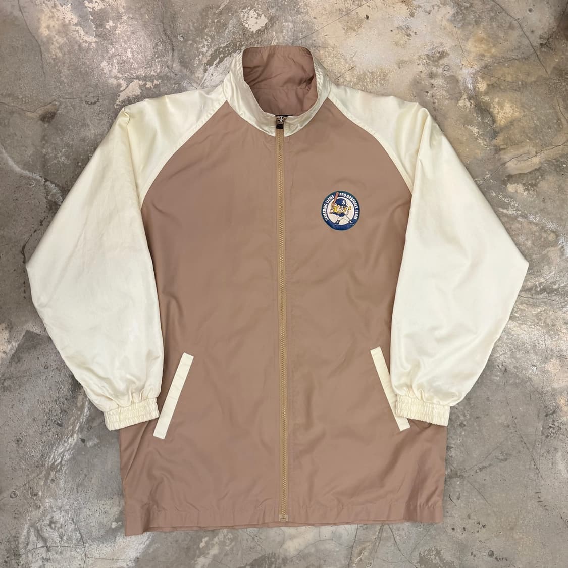 삼성라이온즈 라피도 구형 엠블럼 바람막이 베이지/아이보리 상품이미지1