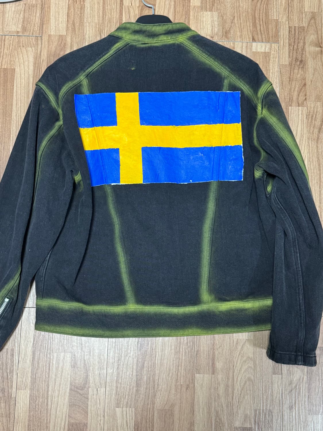 더뮤지엄비지터X케이크 스프레이라인 바이커 자켓 L 상품이미지2