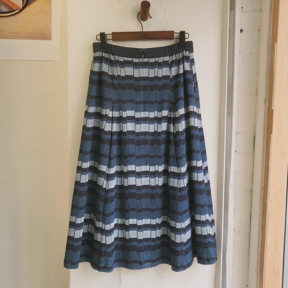 Gabardine K.T 스판 패턴 데님 스커트 상품이미지6