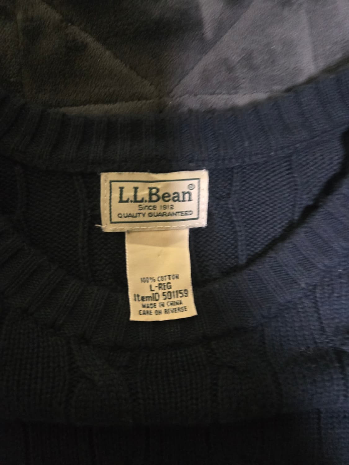 엘엘빈 (L.L.Bean) 네이비 니트 L 상품이미지2