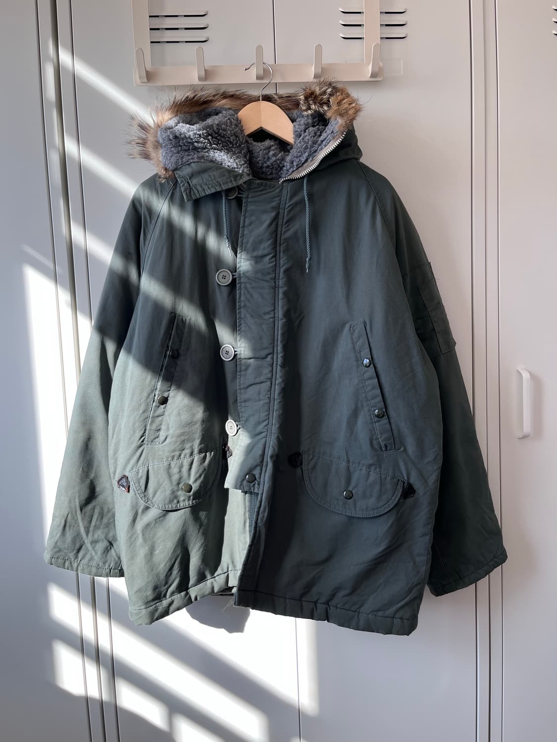 NB3 밀리터리 카키 야상 누빔 패딩 점퍼 상품이미지6