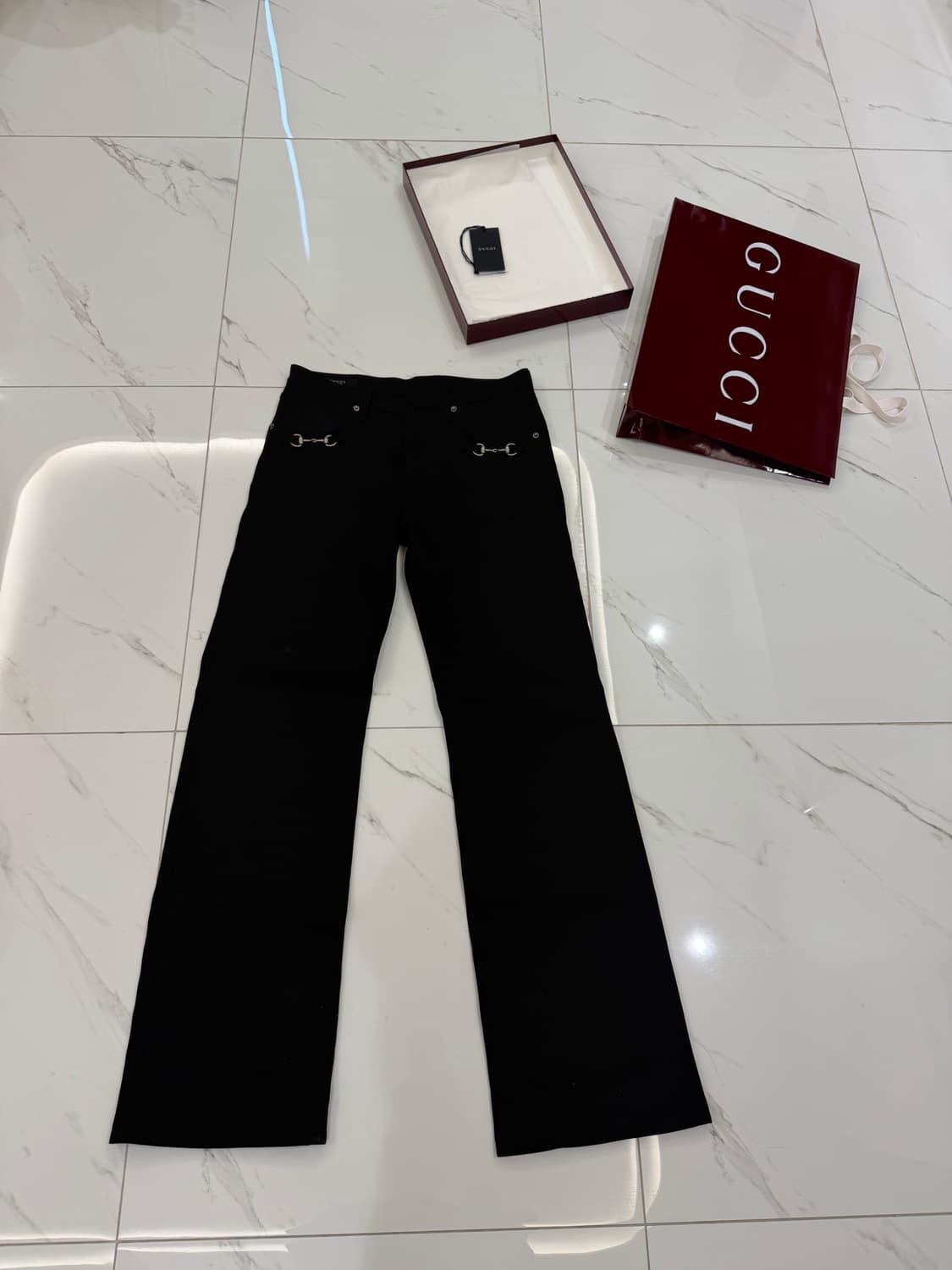 구찌 뎀나 홀스빗 데님 블랙 32 상품이미지2