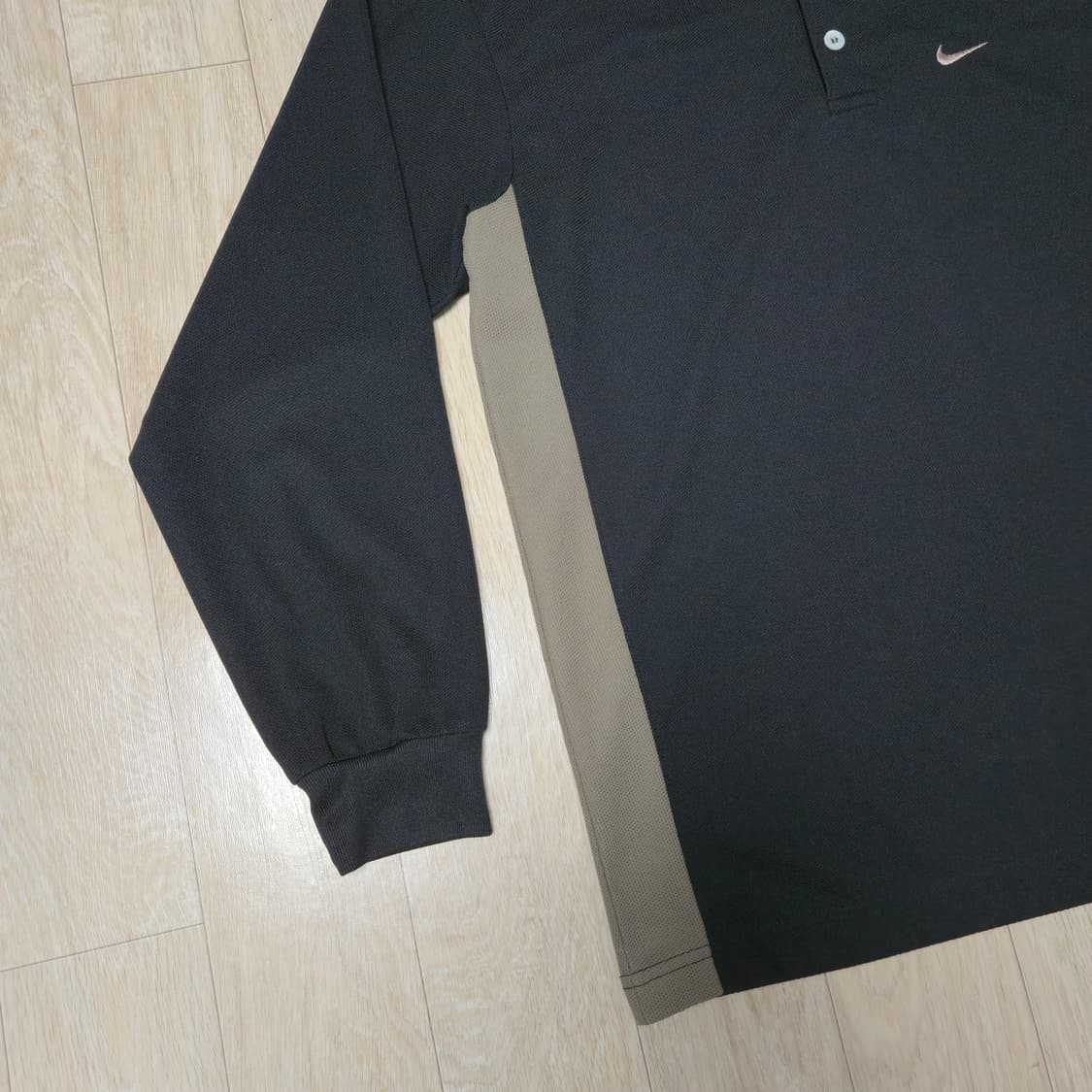 M) 나이키 블랙 골프 긴팔 카라티 상품이미지4