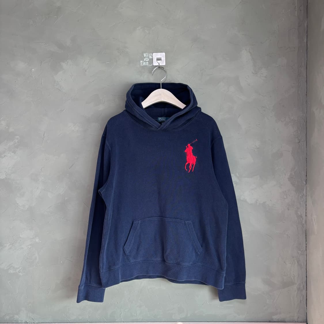 폴로 랄프로렌 코튼 니트 빅포니 후드 네이비 상품이미지1