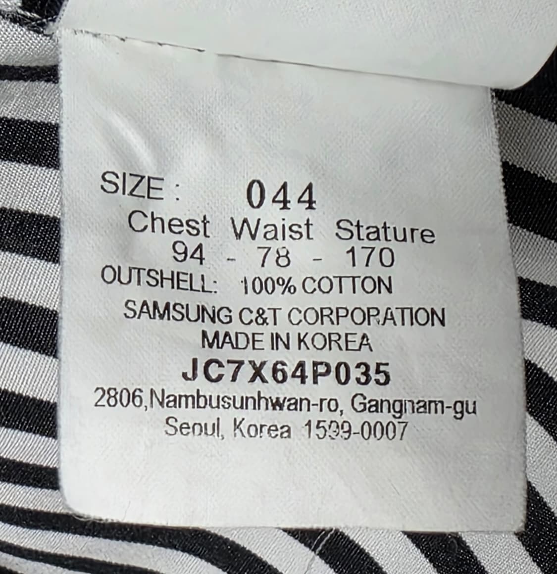 준지 롱셔츠 롱야상 95~100 스트라이프 봄~여름 셔츠코트 MM67 상품이미지9