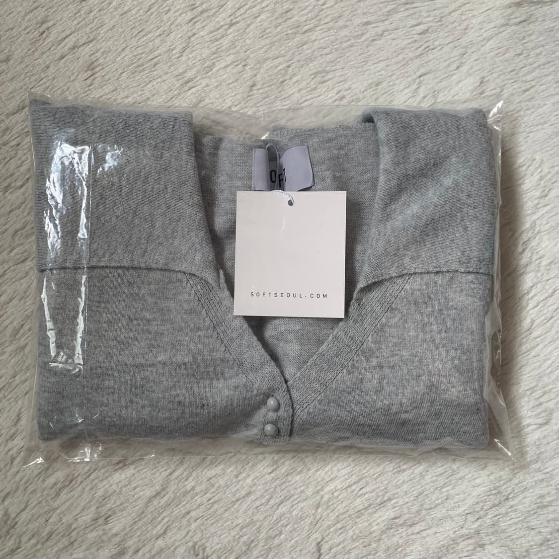 택O) 소프트서울 뉴 세일러 카라 니트 가디건 라이트 그레이 상품이미지4