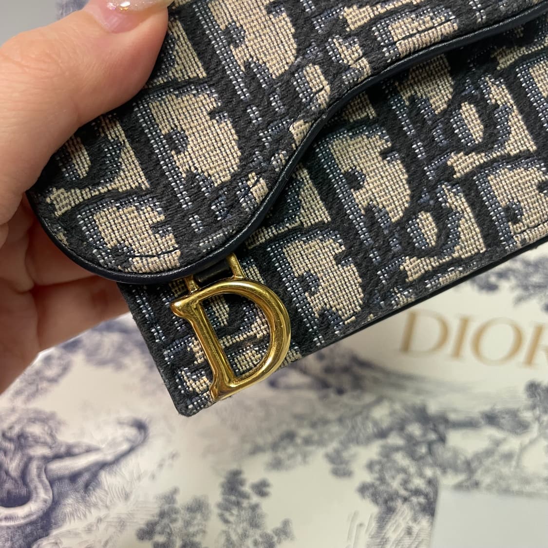 디올 오블리크 새들 카드지갑 상품이미지6