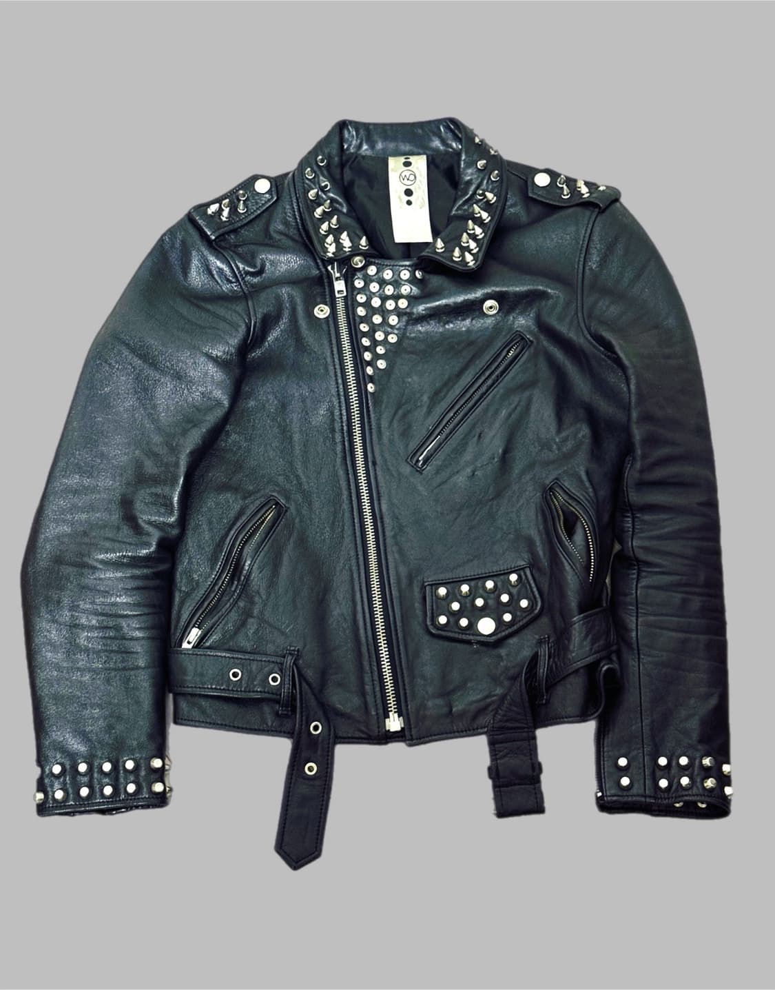 재팬 스터드 더블카라 락시크 🤟🏻카우레더 쟈켓 상품이미지4