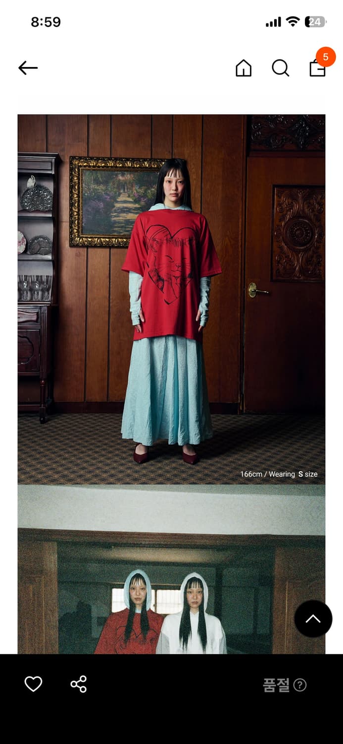 나이스고스트클럽 이토준지 콜라보 티셔츠 상품이미지2