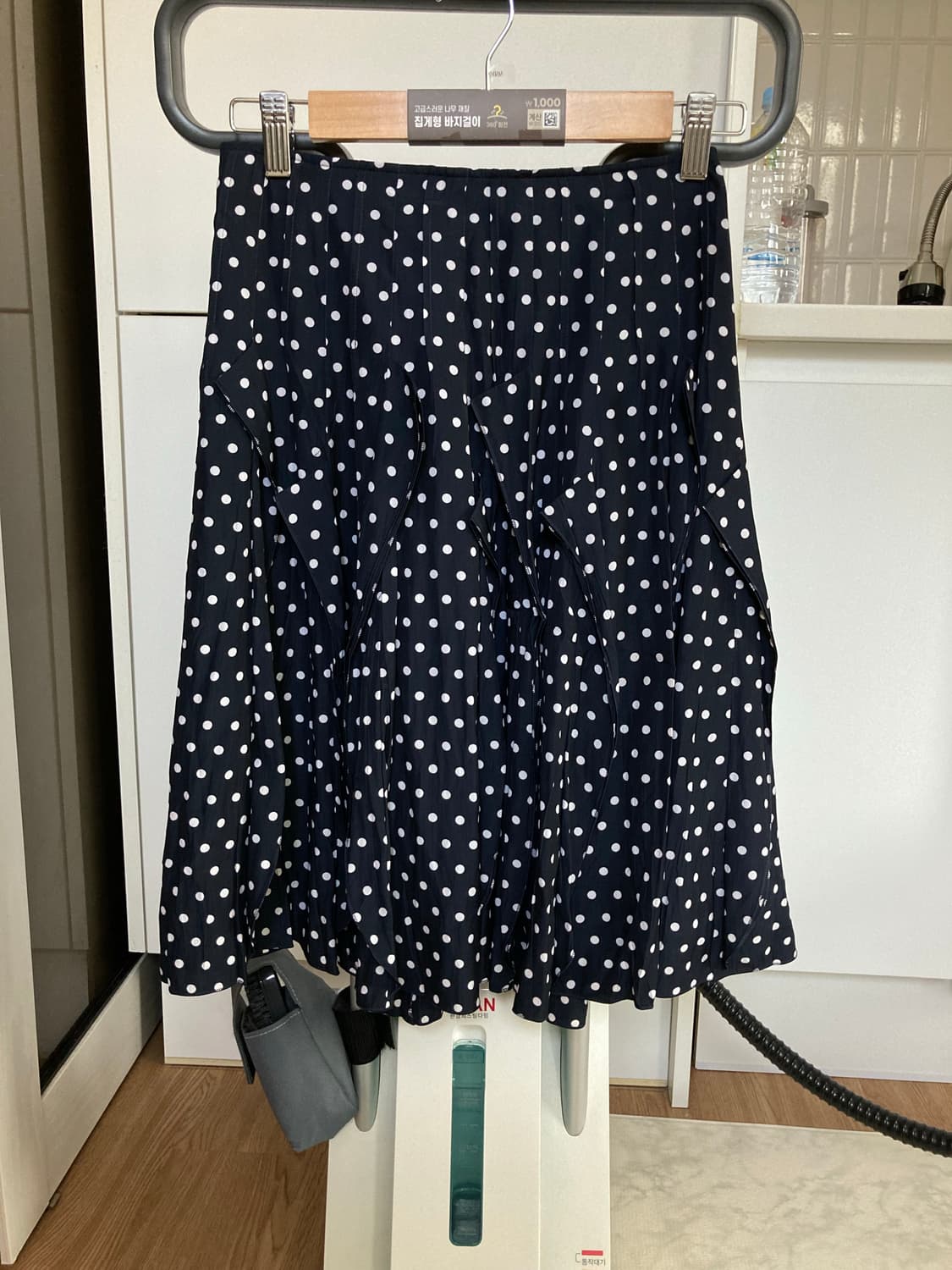 일본빈티지 도트 플리츠 스커트 상품이미지1