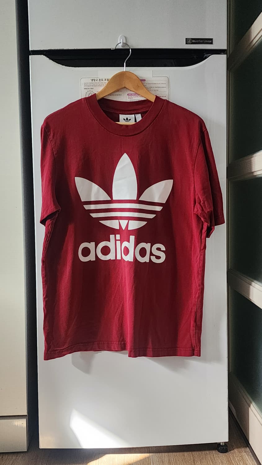 아디다스 버건디 반팔 티셔츠 M 상품이미지1