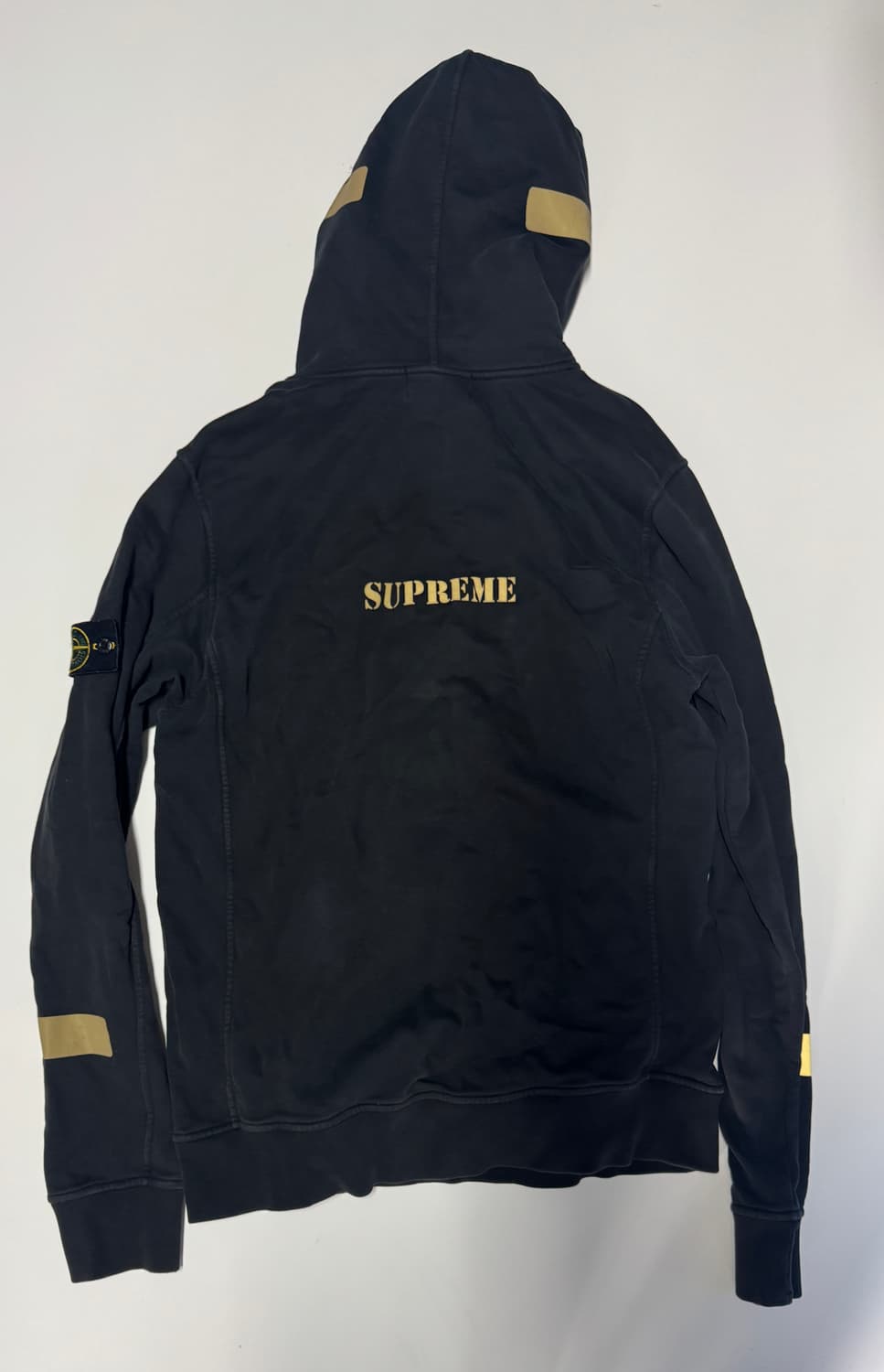 정품인증!! 스톤아일랜드 x 슈프림 17fw 기모 후드티 L 상품이미지2