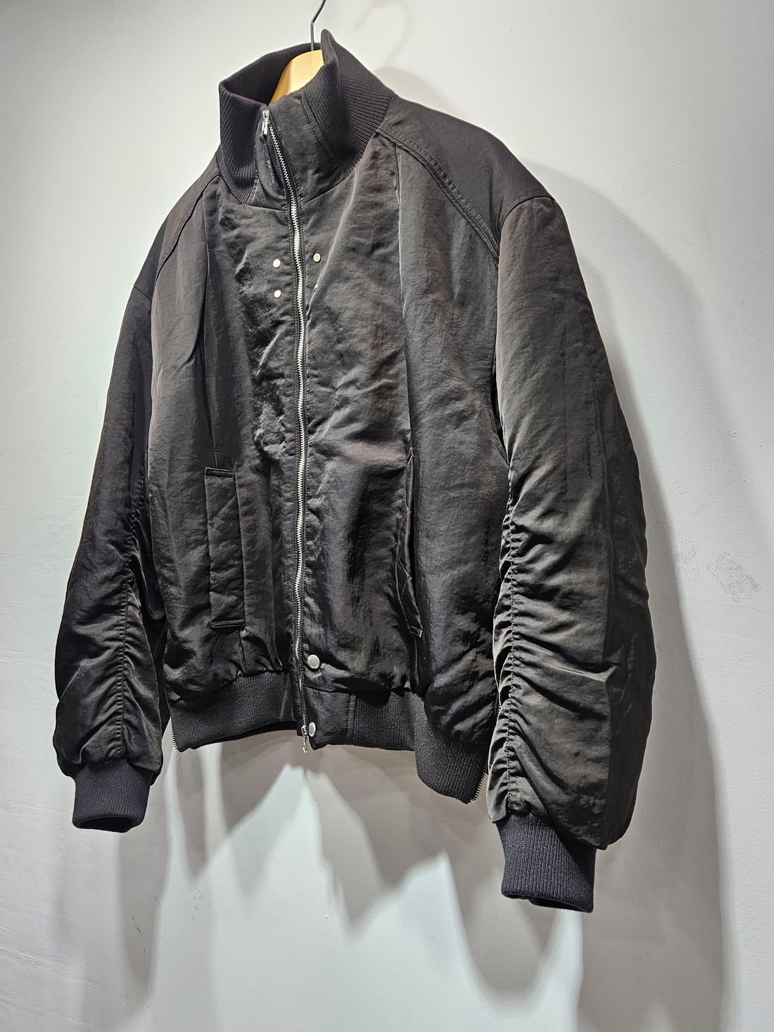 블랙 봄버 점퍼  상품이미지5