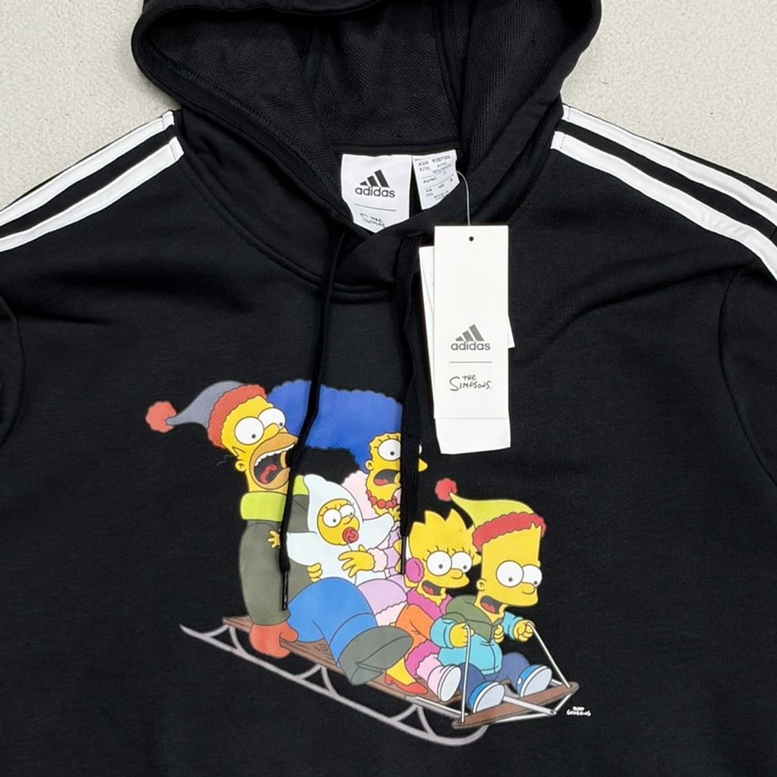 (새상품) ADIDAS X 더심슨패밀리 그래픽 후드티 2XL 상품이미지3