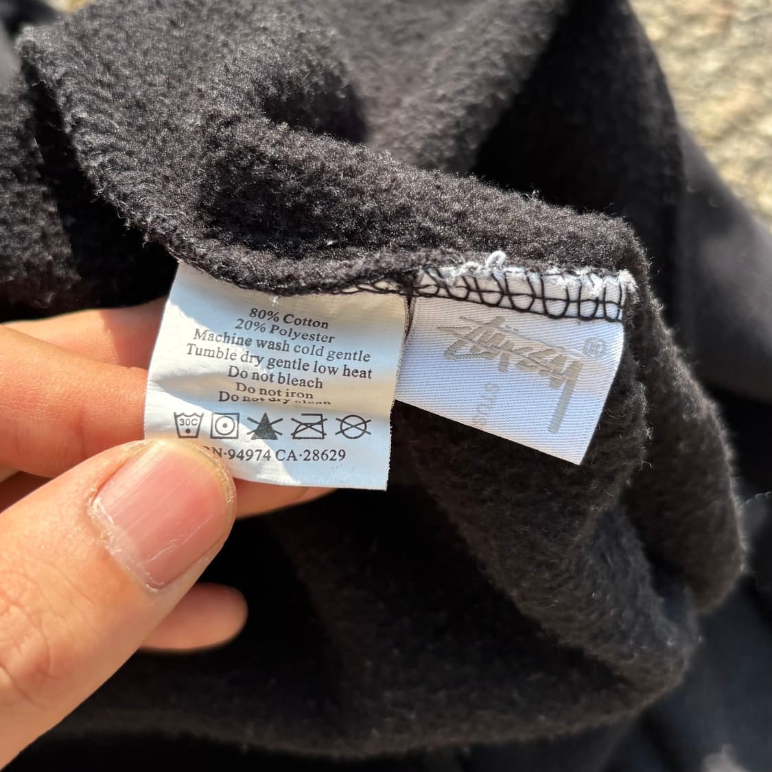 STUSSY 스투시 스탁로고 블랙 스웻 셔츠 상품이미지6