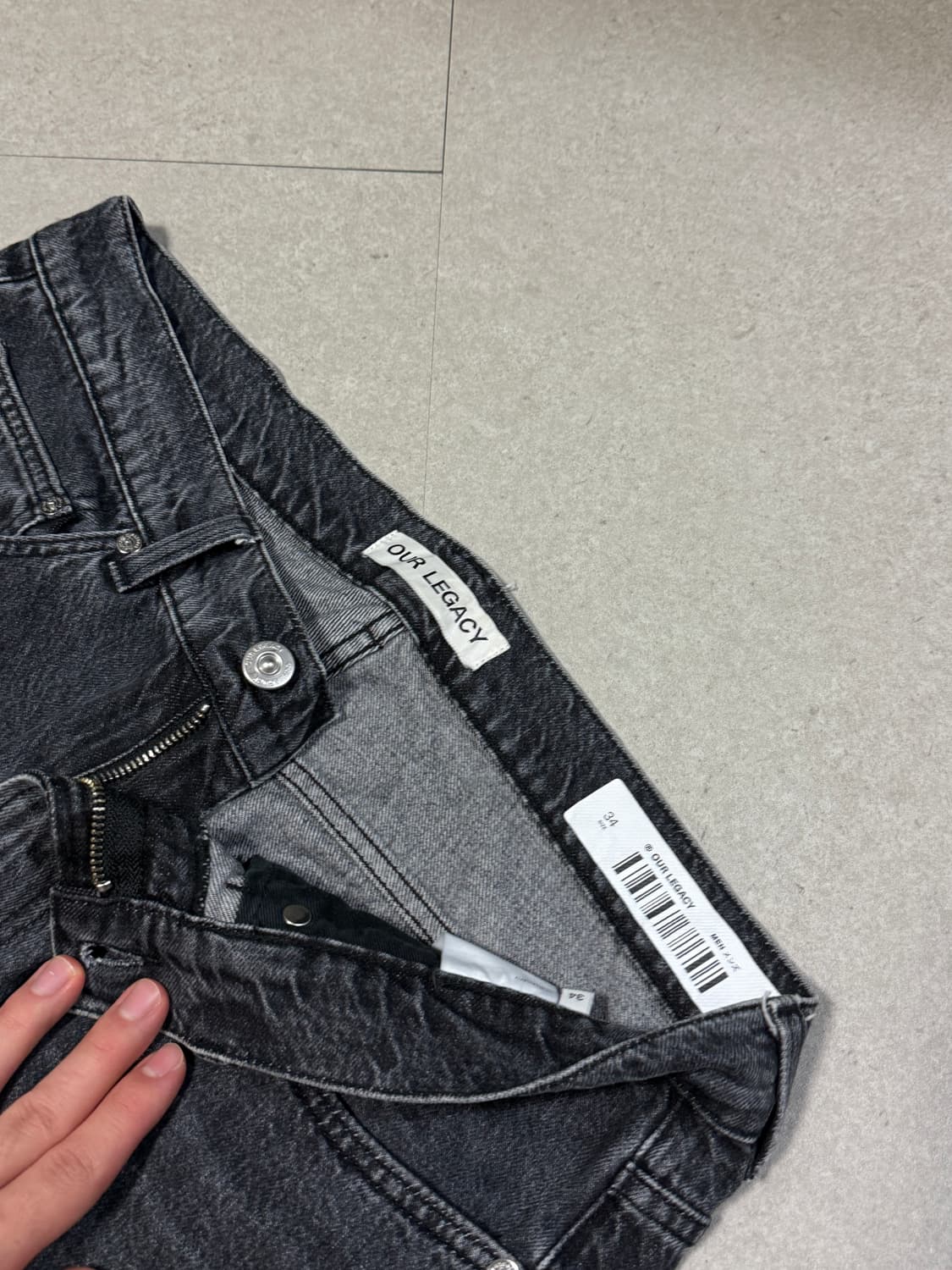 아워레가시 슈메틀링 흑청 데님 34인치 상품이미지4